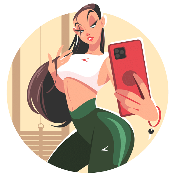 Cute Ladyboys Selfie Logo